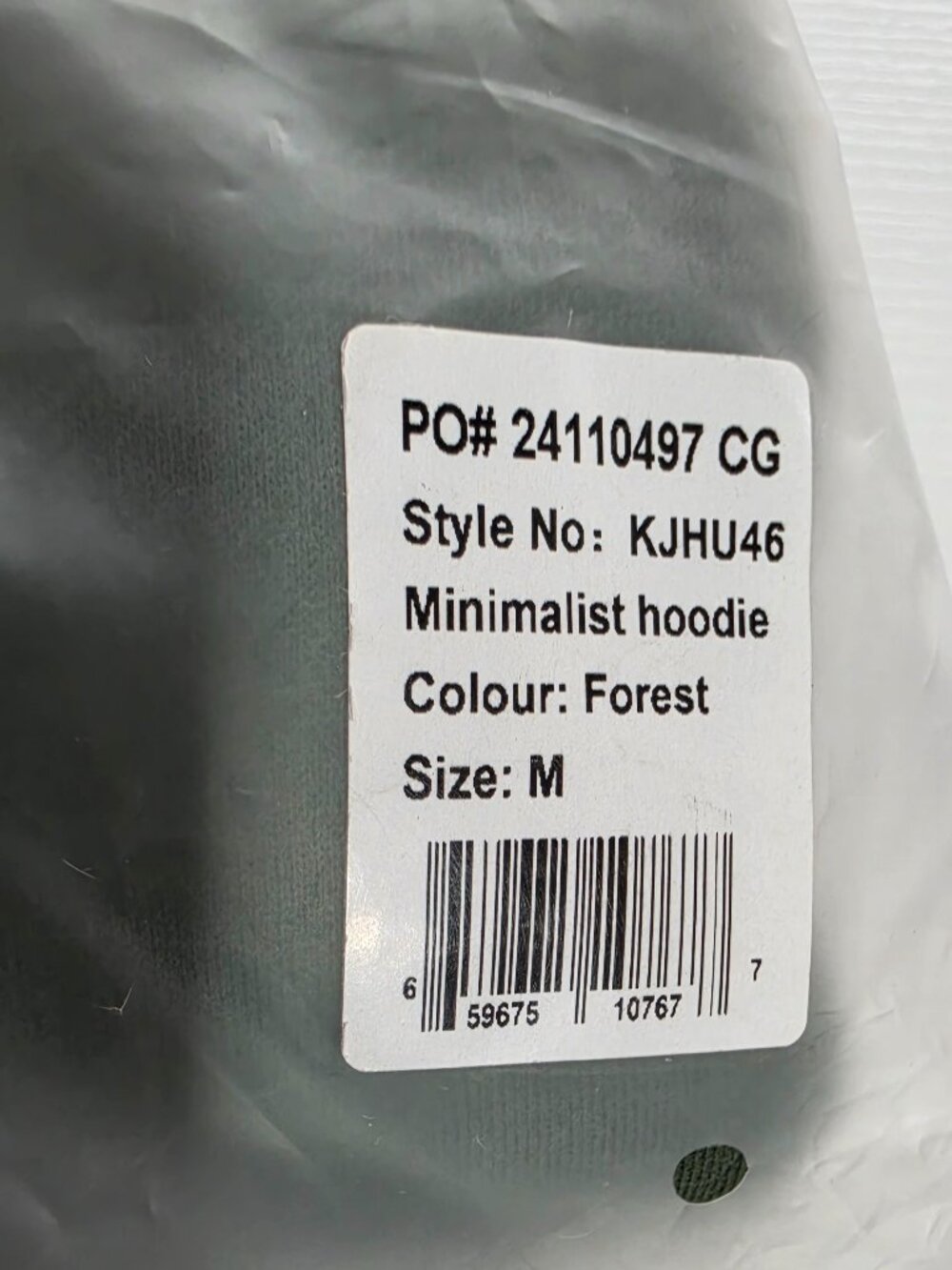Comfrt Minimalist Hoodie - Forest - Size M - KJHU46 - Picture 9 of 9